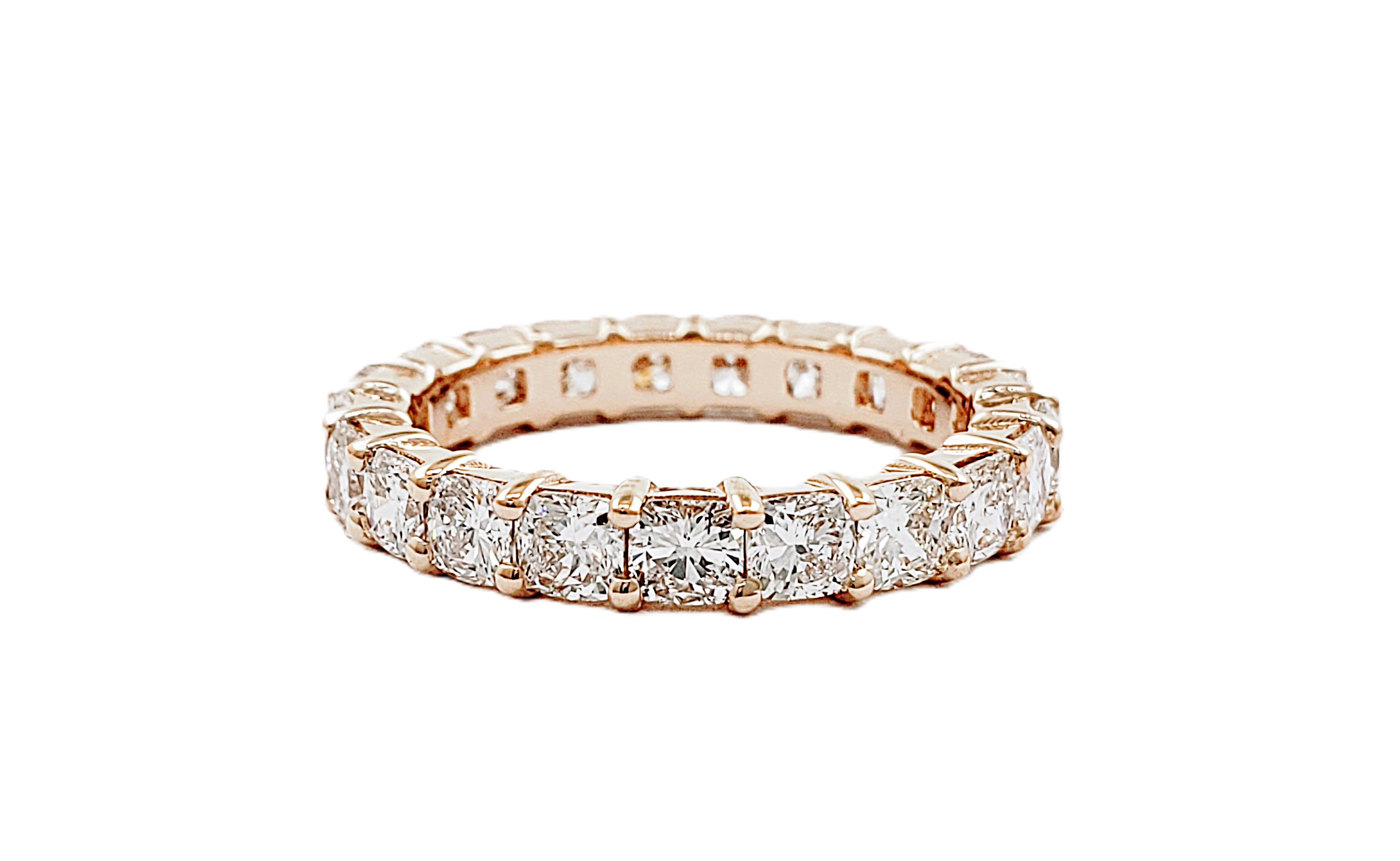 Cushion Cut Eternity Band